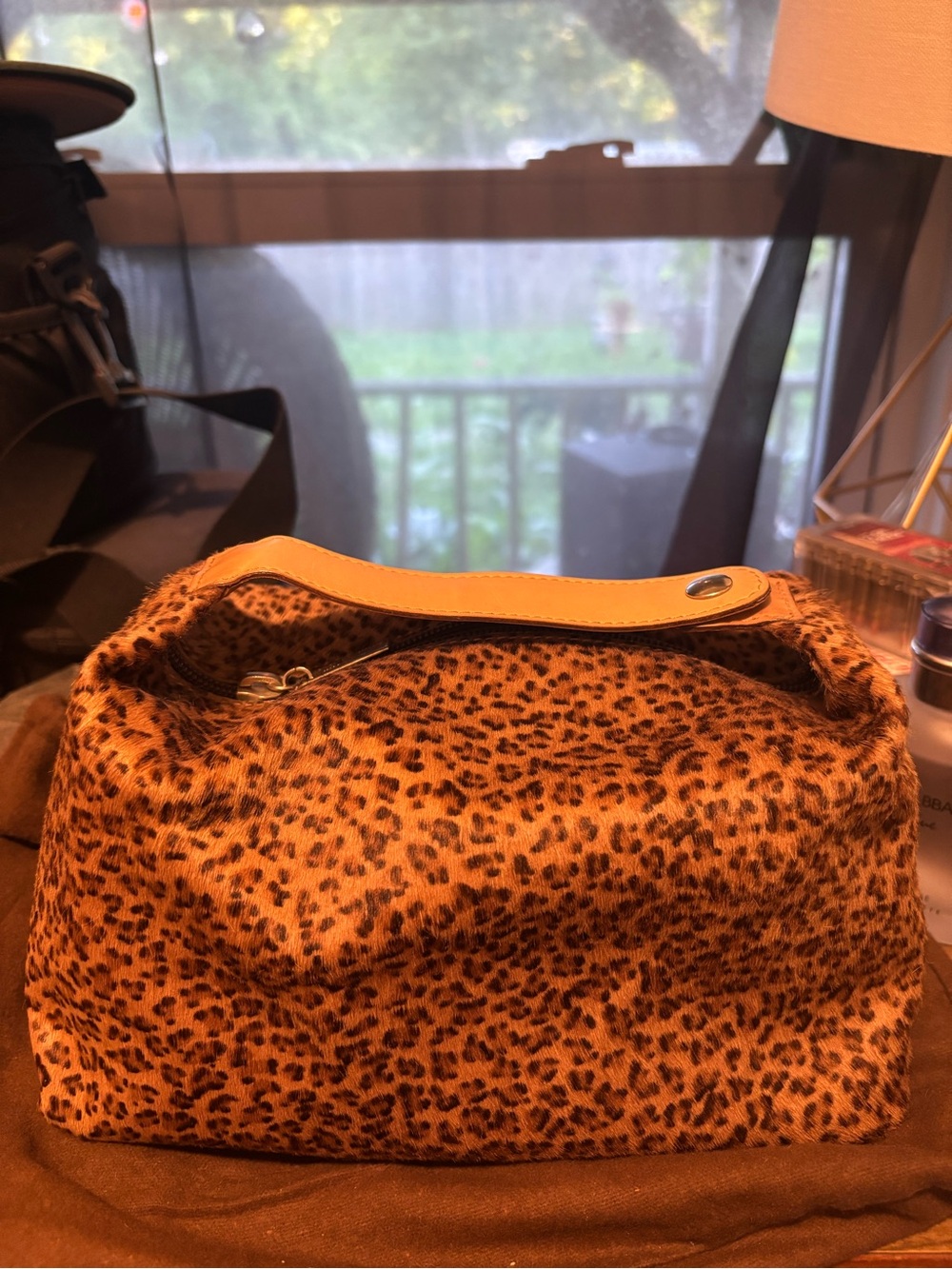 Bottega Veneta pony hair leopard pochette